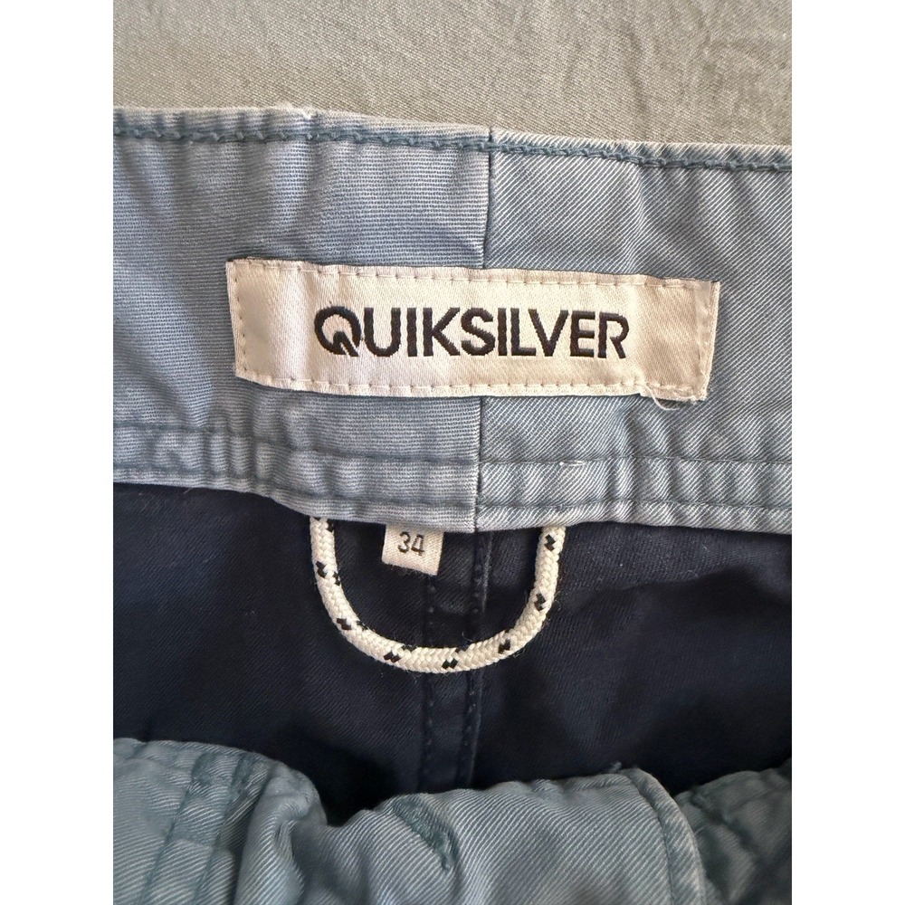 Quiksilver Men's Blue Board Shorts Size 34 Surf Swim Beach Drawstring - Picture 3 of 4